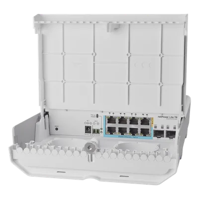 Switch Smart / 7 Puertos PoE Inverso Gigabit / 2 SFP+ 10G / IP66 Exterior / 28 Gbps / 12-57V