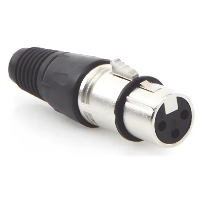 Conector XLR / 3 Pines Hembra / Bloqueo con Pestillo / Rango -30 °C a +80 °C / Cable 3.5-8.0 mm / 16 A por Contacto