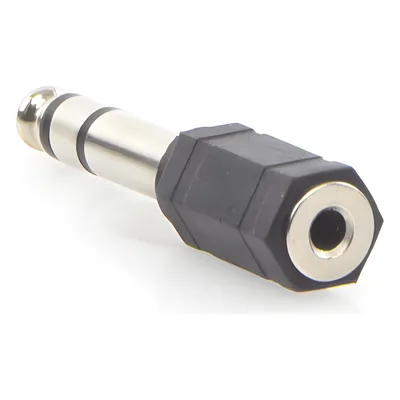 Adaptador de audio / 3.5mm hembra a 6.35mm macho / Estéreo / 0.25 pies