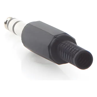Conector Macho Estéreo / 6.35 mm (1/4") / Cuerpo Plástico / Terminación Soldadura / 28-14 AWG