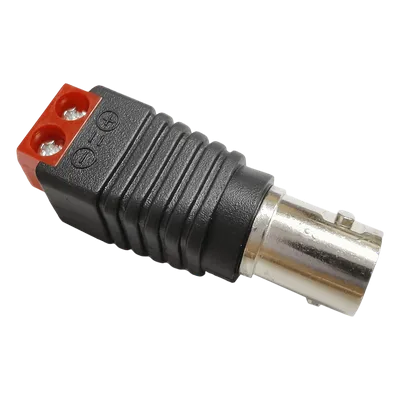 Conector Adaptador / BNC Hembra a Terminales Tipo Tornillo / 5.5 x 2.5 mm / -20°C a 60°C
