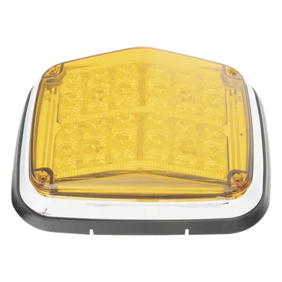 Luz de Advertencia LED / 8 x 6 in (203 x 152 mm) / Color Ámbar / 24 LEDs / IP67 / 11 Patrones de Destello / 12-30 VCD