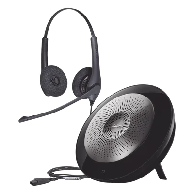Kit de Auriculares y Altavoz / Cancelación de Ruido / Conexión 3.5mm / Push-to-Talk / Brazo 270°