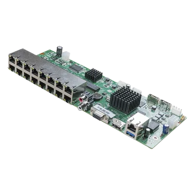 Tarjeta Principal NVR / 16 Puertos PoE / 8 MP / 4 Núcleos 1.5 GHz / 64 TB / Gigabit Ethernet