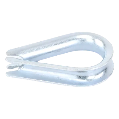 Guardacabo de Acero Galvanizado / Cable 1/4" / Resistencia 2154 kg / Diseño Ovalado / 7 Hilos