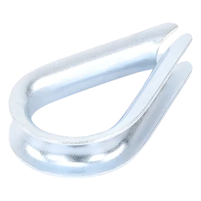 Guardacabo de Acero Galvanizado / Cable 1/4" / Resistencia 2154 kg / Diseño Ovalado / 7 Hilos