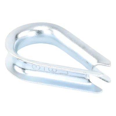 Guardacabo para Cable de Acero / 3/8" (9.5 mm) / Resistencia 4900 kg / Galvanizado por Inmersión / Diseño Ovalado