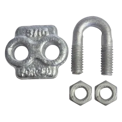 Nudo de Perro Abrazadera / Acero Forjado / Cable 3/16" / Galvanizado Inmersión en Caliente / Torque 15 N.m