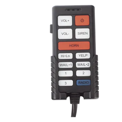 Sirena Vehicular / 100W / 115 dB / Control Unimando / 3 Salidas Auxiliares / Micrófono / Interconexión a Radio