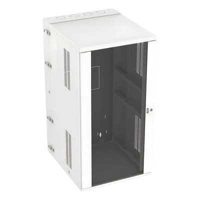 Gabinete de Montaje en Pared / 26 UR / 19in / 762mm Profundidad / 2.5ft / Puerta con Ventana / 350lb Capacidad / Acero / Blanco