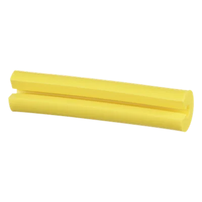Manguito Porta Etiquetas / Fibra Simplex 2mm / 0.08 in Largo / Amarillo / 100 pzas
