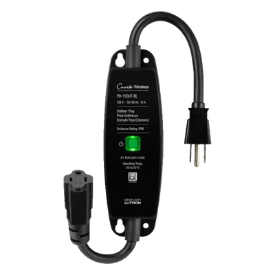 Enchufe Inteligente para Exteriores / 15 A / 1/2 HP / RF 18 m (59.1 ft) / Control Pico Directo / GFCI / Negro