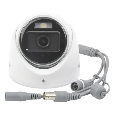 Cámara Turret TURBOHD / 3K 5 Megapixel / Color 24/7 / Luz Blanca 20 m (65.6 ft) / IP67 / Micrófono Integrado / 4 Tecnologías / Lente 2.8 mm