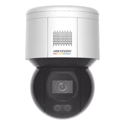 Domo PT IP 4 Megapixel / Imagen a Color 24/7 / Lente 4 mm / Luz Blanca 30 mts / Exterior IP66 / ACUSENSE (Evita Falsas Alarmas) / PoE+ / Micrófono y Bocina Integrada / WDR 120 dB / MicroSD