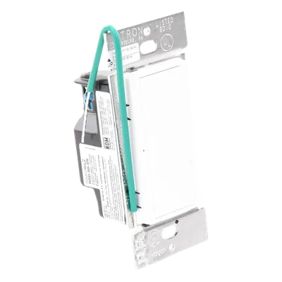 Interruptor de Pared On/Off / Doble Voltaje 120/277 V / 8 A Iluminación / 2 Hilos Sin Neutro / RF 431-437 MHz / Unipolar o Multilocalización