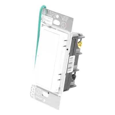 Interruptor de Pared On/Off / Doble Voltaje 120/277 V / 8 A Iluminación / 2 Hilos Sin Neutro / RF 431-437 MHz / Unipolar o Multilocalización