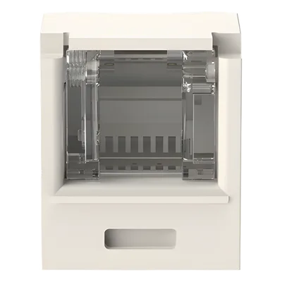 Conector Jack RJ45 / Cat 6A / 8P8C / Terminación TG sin Impacto / 22-26 AWG / -10°C a 65°C / 100W HDBaseT / Blanco