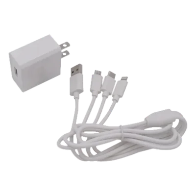 Cargador de Pared USB / 3 Puertos / Salida 5 Vcc 2 A / Cable Extensor 1.2 m (3.9 ft) / Entrada Universal 100-240 Vca / Multi-conector