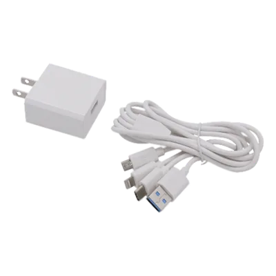 Cargador de Pared USB / 3 Puertos / Salida 5 Vcc 2 A / Cable Extensor 1.2 m (3.9 ft) / Entrada Universal 100-240 Vca / Multi-conector