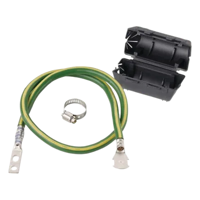 Kit de Tierra Física / Cable Blindado 6 AWG / Puente 24' (7.3 m) / Terminación en Extremos / Cubierta Aislante Negra