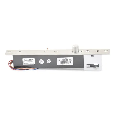 Cerradura Eléctrica de Perno / Fuerza de Sujeción 2000 kg / Acero 16 mm / 12 VCC / Apertura Manual de Emergencia / IP para Puertas Izquierda o Derecha