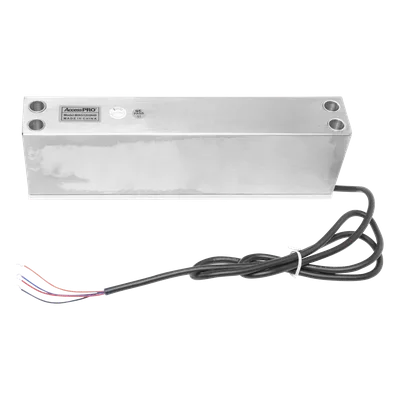 Chapa Magnética / Fuerza de Retención 500 kg (1200 lbs) / IP68 / Voltaje Dual 12/24 VCC / Aluminio Anodizado