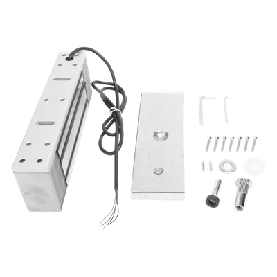 Chapa Magnética / Fuerza de Retención 500 kg (1200 lbs) / IP68 / Voltaje Dual 12/24 VCC / Aluminio Anodizado