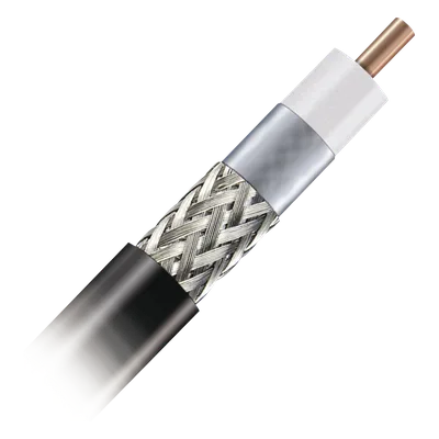 Cable Coaxial Trenzado / 500 m (1640 ft) / 50 Ohm / 10.29 mm / -70°C a +85°C / 16.2 GHz