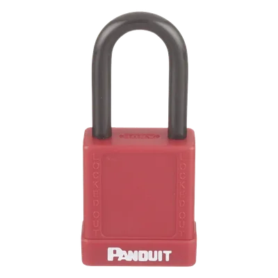 Candado de Bloqueo LOTO / Llave Única / Dieléctrico / Grillete Acero 38.1 mm / Cuerpo Aluminio 45x20x40 mm / Color Rojo