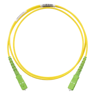 Jumper de Fibra Óptica / Monomodo OS2 9/125 / SC/APC-SC/APC Simplex / OFNR Riser / Amarillo / 1 m (3.28 ft)