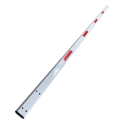 Brazo Recto para Barrera / Aluminio 4 m (13.1 ft) / Bandas Reflectantes Rojas / Sin Iluminación / Exterior