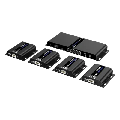 Extensor y Divisor HDMI / 1 Entrada a 4 Salidas / 4Kx2K @ 60 Hz / Alcance 120 m (393.7 ft) / Cat 6/6a / IR Integrado / Operación 24/7