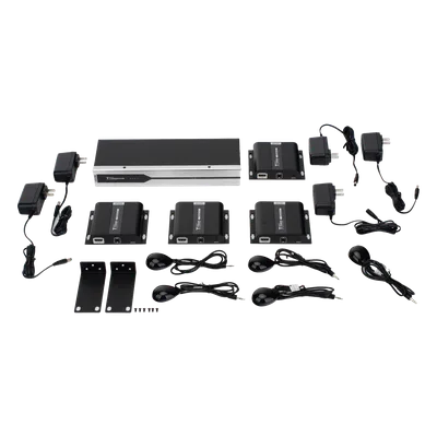 Extensor y Divisor HDMI / 1 Entrada a 4 Salidas / 4Kx2K @ 60 Hz / Alcance 120 m (393.7 ft) / Cat 6/6a / IR Integrado / Operación 24/7
