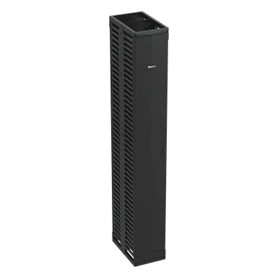 Organizador de Cable Vertical Doble / 45 Espacios Rack 19" / 12in (304.8 mm) Ancho / Tapas de Acero / Dedos ABS / Push-to-Close / 2 y 4 Postes
