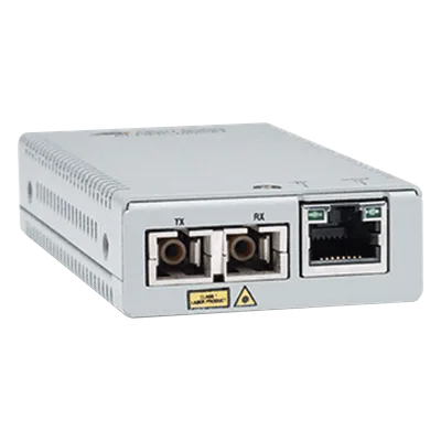Convertidor de medios / Gigabit Ethernet a fibra óptica MMF / Conector SC / 220-500 m / 0.72-1640 ft / Fuente multi-región