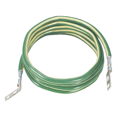 Jumper para Aterrizar Equipos / 6 AWG / 1.83 m (6 ft) / Terminal M6 45° y Recta / Cobre / TIA-607-C