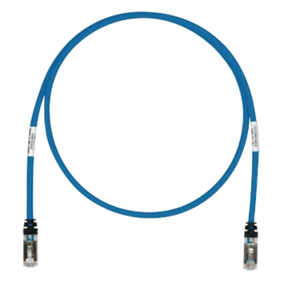 Patch Cord S/FTP Cat6A / 500 MHz / 0.30 m (1 ft) / 26 AWG / CM/LSZH / Azul
