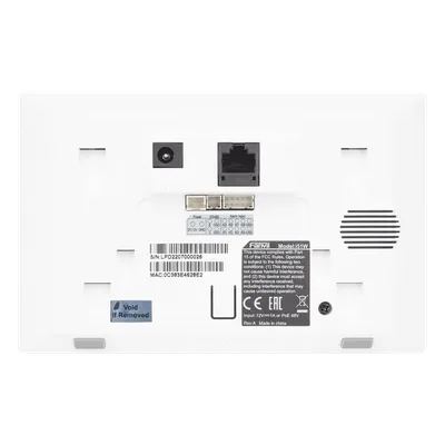 Monitor IP/SIP / Pantalla Capacitiva 4.3" / Wi-Fi 2.4 GHz / Audio HD Bidireccional / PoE / 8 Entradas de Alarma / RS485 / H.264 1080p
