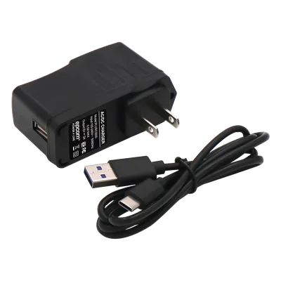 Adaptador de corriente AC/DC / Entrada 100-240 VCA / Salida 5 VCC @ 3 A / Conectores USB-C y micro-USB