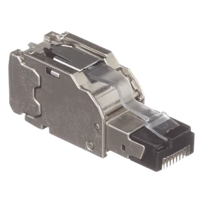 Plug RJ45 Blindado / Terminación en Campo / Cat6A Certificable / 22-26 AWG / -40°C a 85°C / Paquete 10 Piezas