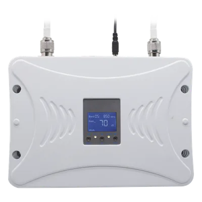 Kit Amplificador de Señal Celular 4.5G LTE, 3G y Voz. Funciona con Todos los Operadores. Soporta Múltiples Dispositivos y Tecnologías. Hasta 1000 metros cuadrados de Cobertura