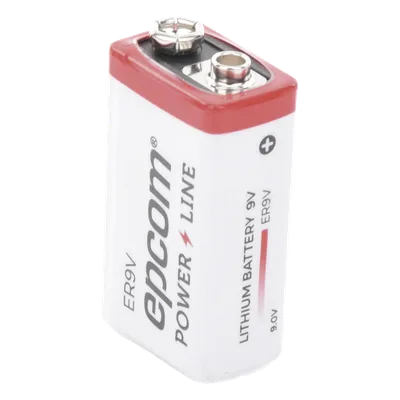 Batería de Litio 9V / 1200 mAh / Cloruro de Tionilo / No Recargable / Operación -60°C a +85°C / Acero Inoxidable