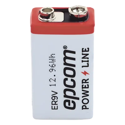 Batería de Litio 9V / 1200 mAh / Cloruro de Tionilo / No Recargable / Operación -60°C a +85°C / Acero Inoxidable