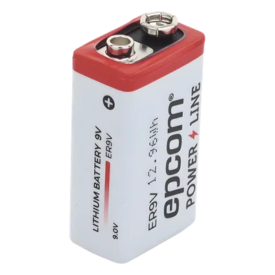 Batería de Litio 9V / 1200 mAh / Cloruro de Tionilo / No Recargable / Operación -60°C a +85°C / Acero Inoxidable
