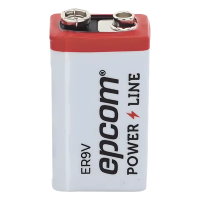 Batería de Litio 9V / 1200 mAh / Cloruro de Tionilo / No Recargable / Operación -60°C a +85°C / Acero Inoxidable