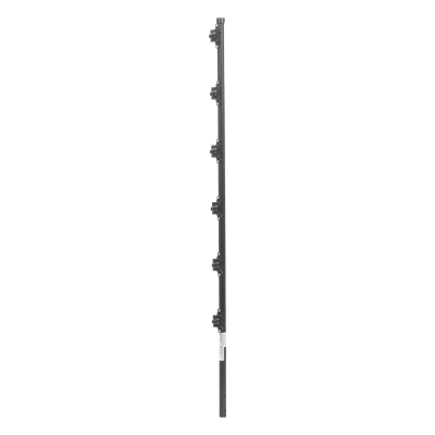 Poste para Cerca Electrificada / Acero Galvanizado Cal. 18 / 1.4 m (4.6 ft) / 6 Aisladores de Paso / Fijación en Concreto / IP Protección Sellada