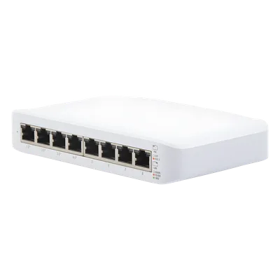 Switch Administrable PoE / 8 Puertos Gigabit / 4 Puertos PoE+ 802.3at / 52 W / 8 Gbps / Compacto