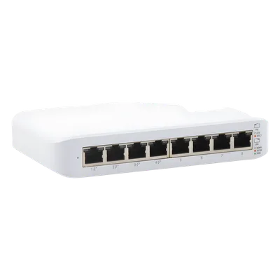 Switch Administrable PoE / 8 Puertos Gigabit / 4 Puertos PoE+ 802.3at / 52 W / 8 Gbps / Compacto