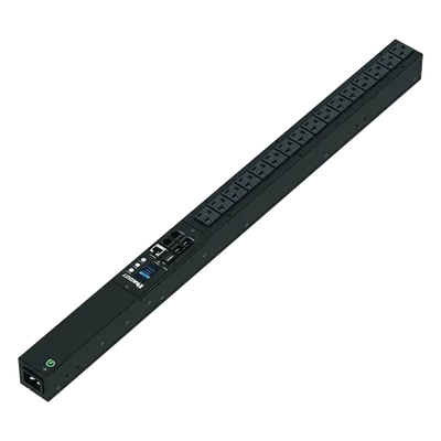 PDU Monitoreable / 16 Salidas NEMA 5-20R / Entrada NEMA 5-15P / 120 Vca / 15 A / 1.4 kVA / Vertical / OLED / Sensores Ambientales