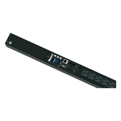 PDU Monitoreable / 16 Salidas NEMA 5-20R / Entrada NEMA 5-15P / 120 Vca / 15 A / 1.4 kVA / Vertical / OLED / Sensores Ambientales